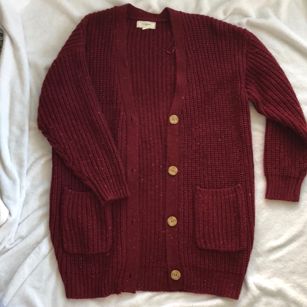 Maroon cardigan